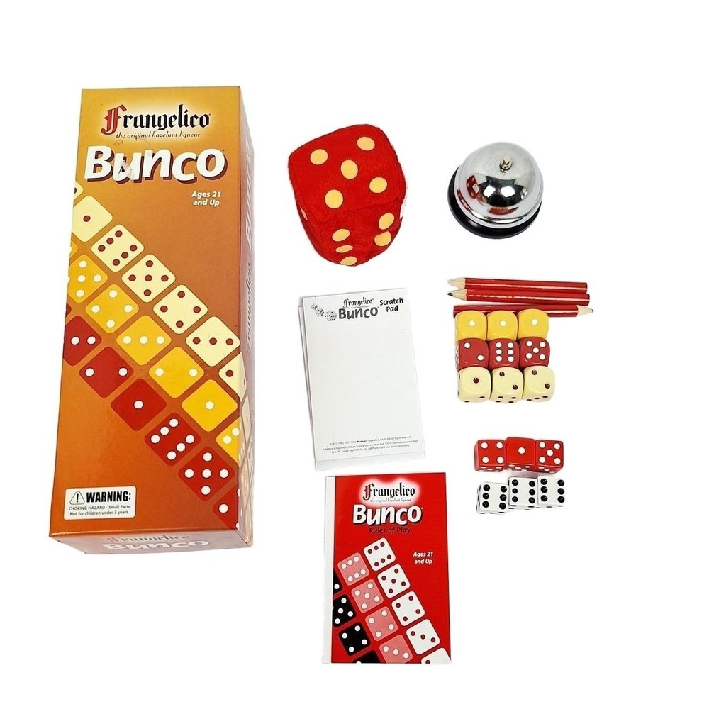 Frangelico Bunco Game Set Branded Promotional Dice Bell‎ Rules